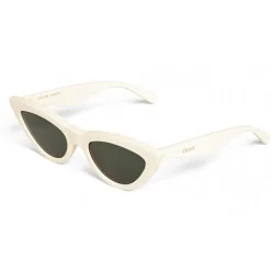 Céline - Cat Eye Sunglasses in Acetate - White - Sunglasses - Céline Eyewear - Chiara Ferragni Official - Avvenice