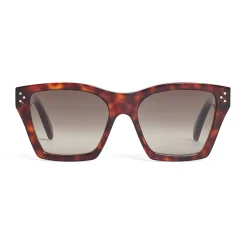 Céline - Cat Eye Sunglasses in Acetate with Polarized Lenses - Dark Havana - Sunglasses - Céline Eyewear - Avvenice