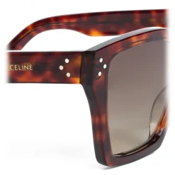 Céline - Cat Eye Sunglasses in Acetate with Polarized Lenses - Dark Havana - Sunglasses - Céline Eyewear - Avvenice