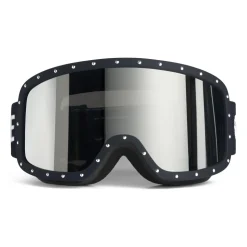 Céline - Celine Ski Mask in Plastic with Metal Studs & Mirror Lenses - Black - Sunglasses - Céline Eyewear - Avvenice