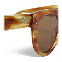 Céline - Classic Cat Eye Sunglasses in Acetate - Striped Havana - Sunglasses - Céline Eyewear - Avvenice