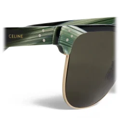 Céline - Classic Sunglasses 13 in Acetate - Green Horn - Sunglasses - Céline Eyewear - Avvenice