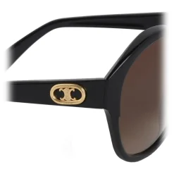 Céline - Maillon Triomphe 01 Sunglasses in Acetate - Black - Sunglasses - Céline Eyewear - Avvenice