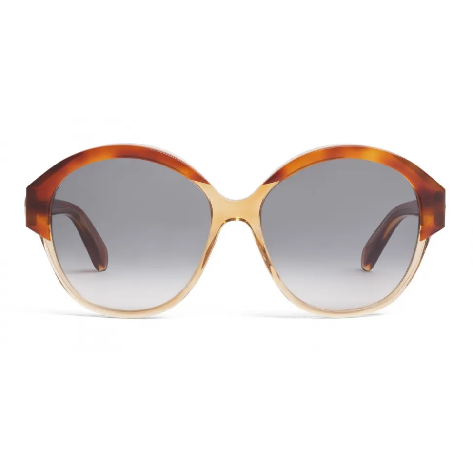 Céline - Maillon Triomphe 01 Sunglasses in Acetate - Havana Transparent Yellow - Sunglasses - Céline Eyewear - Avvenice