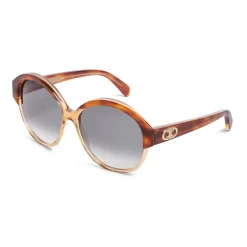 Céline - Maillon Triomphe 01 Sunglasses in Acetate - Havana Transparent Yellow - Sunglasses - Céline Eyewear - Avvenice