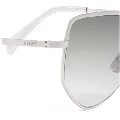 Céline - Metal Frame 13 Sunglasses in Metal - Silver Gradient Blue - Sunglasses - Céline Eyewear - Avvenice