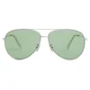 Céline - Metal Frame 01 Sunglasses with Glitter Lenses - Silver Light Green - Sunglasses - Céline Eyewear - Avvenice