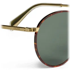 Céline - Metal Frame 06 Sunglasses in Metal - Havana Green - Sunglasses - Céline Eyewear - Avvenice