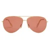 Céline - Metal Frame 01 Sunglasses with Glitter Lenses - Gold Red - Sunglasses - Céline Eyewear - Avvenice
