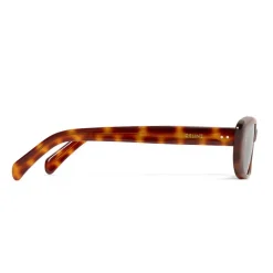 Céline - Oval Cay-Eye Sunglasses in Acetate - Leopard Havana - Sunglasses - Céline Eyewear - Avvenice