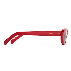 Céline - Oval Cay-Eye Sunglasses in Acetate - Red - Sunglasses - Céline Eyewear - Avvenice