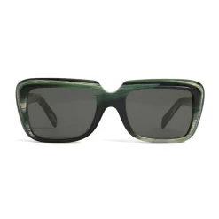 Céline - Oversize Sunglasses in Acetate - Green Horn - Sunglasses - Céline Eyewear - Avvenice