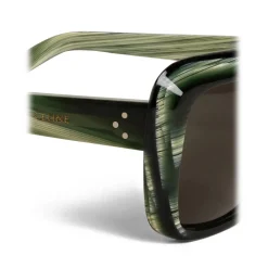 Céline - Oversize Sunglasses in Acetate - Green Horn - Sunglasses - Céline Eyewear - Avvenice