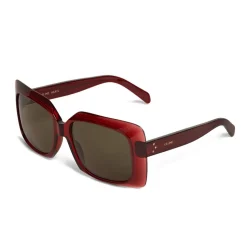 Céline - Oversize Sunglasses in Acetate - Transparent Merlot - Sunglasses - Céline Eyewear - Avvenice