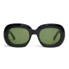 Céline - Oversized Oval Sunglasses in Acetate - Black - Sunglasses - Céline Eyewear - Avvenice