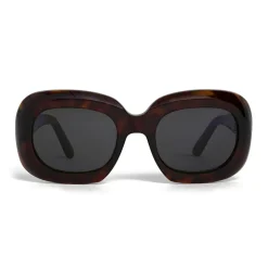 Céline - Oversized Oval Sunglasses in Acetate - Red Havana - Sunglasses - Céline Eyewear - Avvenice