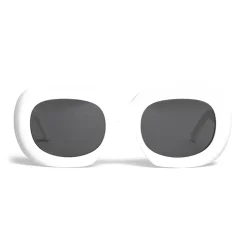 Céline - Oversized Oval Sunglasses in Acetate - White - Sunglasses - Céline Eyewear - Avvenice