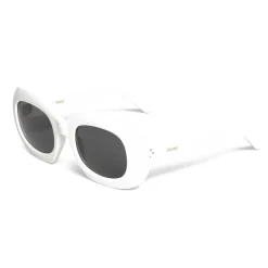 Céline - Oversized Oval Sunglasses in Acetate - White - Sunglasses - Céline Eyewear - Avvenice