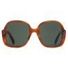 Céline - Oversized S158 Sunglasses in Acetate - Light Havana - Sunglasses - Céline Eyewear - Avvenice