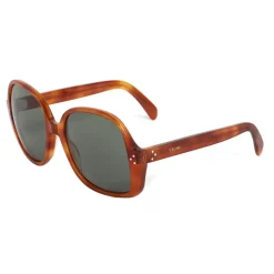 Céline - Oversized S158 Sunglasses in Acetate - Light Havana - Sunglasses - Céline Eyewear - Avvenice