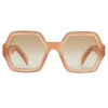 Céline - Oversized Sunglasses in Acetate - Milky Antique Pink - Sunglasses - Céline Eyewear - Avvenice