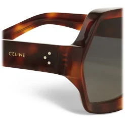 Céline - Oversized Sunglasses in Acetate with Polarized Lenses - Blonde Havana - Sunglasses - Céline Eyewear - Avvenice