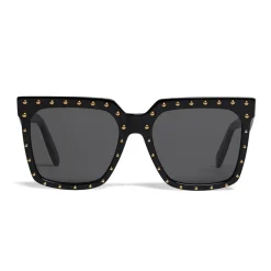 Céline - Oversized Sunglasses in Acetate - Black Gold - Sunglasses - Céline Eyewear - Avvenice