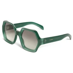 Céline - Oversized Sunglasses in Acetate - Milky Green - Sunglasses - Céline Eyewear - Avvenice