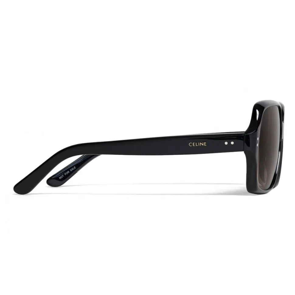 Céline - Oversized Sunglasses in Acetate - Black - Sunglasses - Céline Eyewear - Avvenice