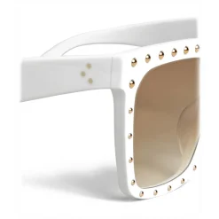 Céline - Oversized Sunglasses in Acetate - White Gold - Sunglasses - Céline Eyewear - Avvenice
