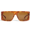 Céline - Rectangular Sunglasses in Acetate - Light Havana - Sunglasses - Céline Eyewear - Avvenice