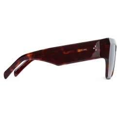 Céline - Rectangular Sunglasses in Acetate - Dark Havana - Sunglasses - Céline Eyewear - Avvenice
