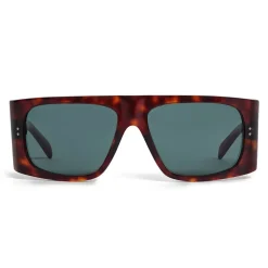Céline - Rectangular Sunglasses in Acetate - Red Havana - Sunglasses - Céline Eyewear - Avvenice