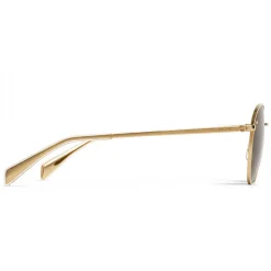 Céline - Round Sunglasses in Metal 06 - Gold Green - Sunglasses - Céline Eyewear - Avvenice