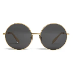 Céline - Round Sunglasses in Metal - Gold - Sunglasses - Céline Eyewear - Avvenice