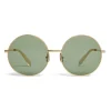 Céline - Round Sunglasses in Metal - Gold Green - Sunglasses - Céline Eyewear - Avvenice