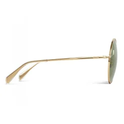 Céline - Round Sunglasses in Metal - Gold Green - Sunglasses - Céline Eyewear - Avvenice