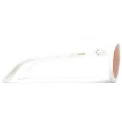 Céline - Round Sunglasses in Acetate - Milky White - Sunglasses - Céline Eyewear - Avvenice