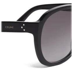 Céline - Round Sunglasses in Acetate - Black - Sunglasses - Céline Eyewear - Avvenice