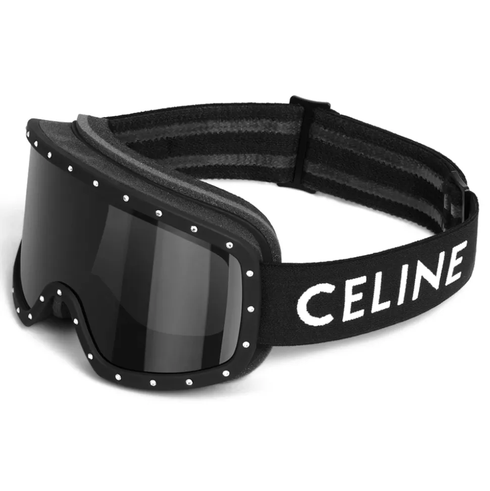 Céline - Ski Mask in Plastic with Crystals - Black - Ski Mask - Céline Eyewear - Avvenice