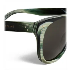 Céline - Square Sunglasses 12 in Acetate - Green Horn - Sunglasses - Céline Eyewear - Avvenice