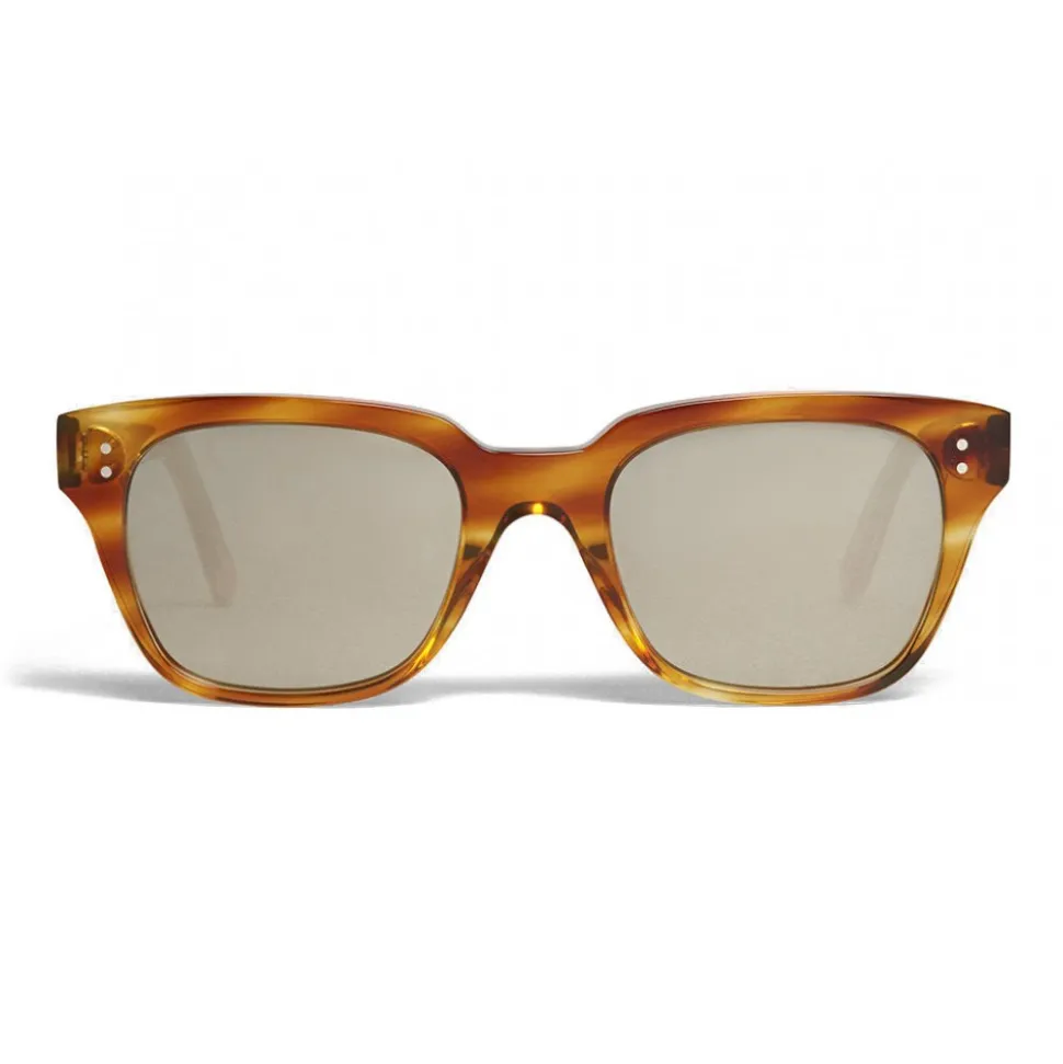 Céline - Square Sunglasses 04 in Acetate - Striped Havana - Sunglasses - Céline Eyewear - Avvenice