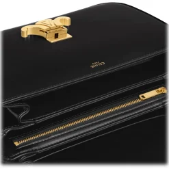Céline - Teen Triomphe Bag in Shiny Calfskin - Black Leather - Bag - Céline Exclusive Collection - Avvenice