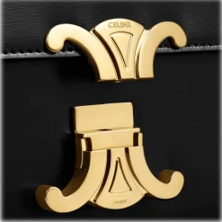 Céline - Teen Triomphe Bag in Shiny Calfskin - Black Leather - Bag - Céline Exclusive Collection - Avvenice