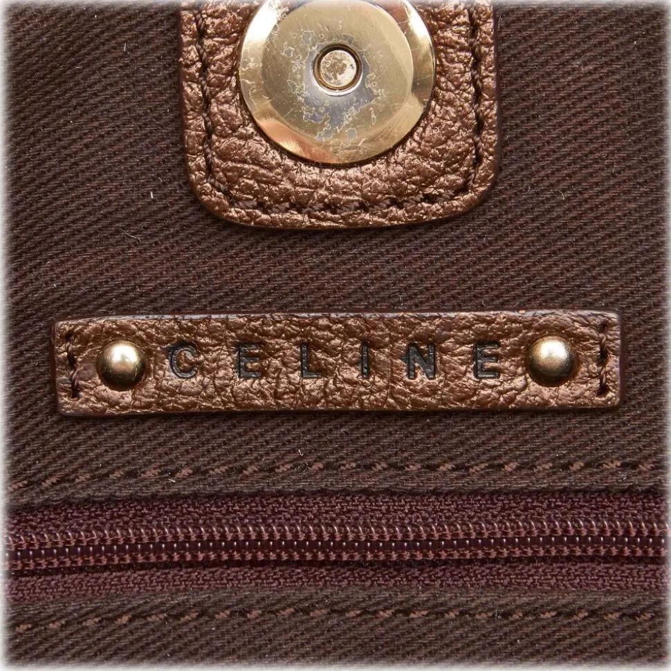 Céline Vintage - Canvas Tote Bag - Brown - Leather and Canvas Handbag - Luxury High Quality - Avvenice
