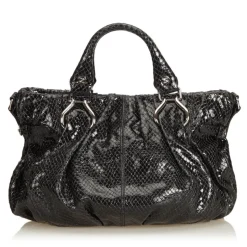 Céline Vintage - Embossed Patent Leather Satchel Bag - Black - Patent Leather Handbag - Luxury High Quality - Avvenice