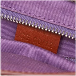 Céline Vintage - Floral Canvas Crossbody Bag - Brown Beige - Leather and Fabric Handbag - Luxury High Quality - Avvenice