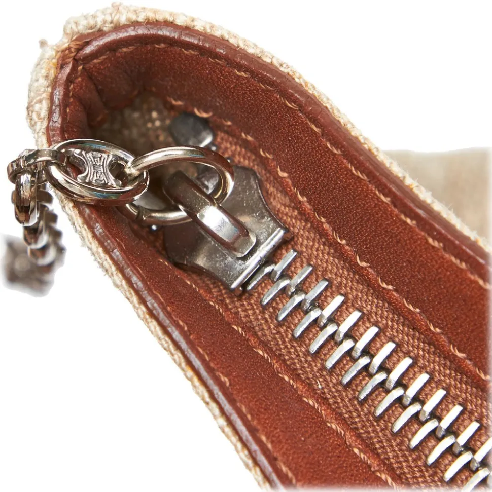 Céline Vintage - Floral Hemp Tote Bag - Brown - Leather Handbag - Luxury High Quality - Avvenice