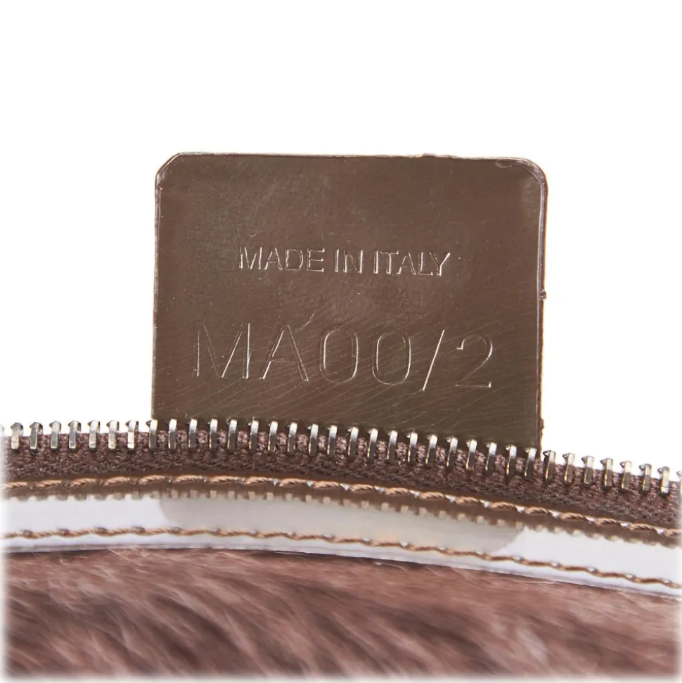 Céline Vintage - Fur Pouch Bag - Black - Leather Handbag - Luxury High Quality - Avvenice