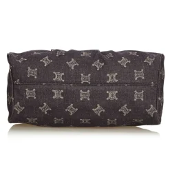 Céline Vintage - Jacquard Macadam Shoulder Bag - Gray - Leather and Fabric Handbag - Luxury High Quality - Avvenice